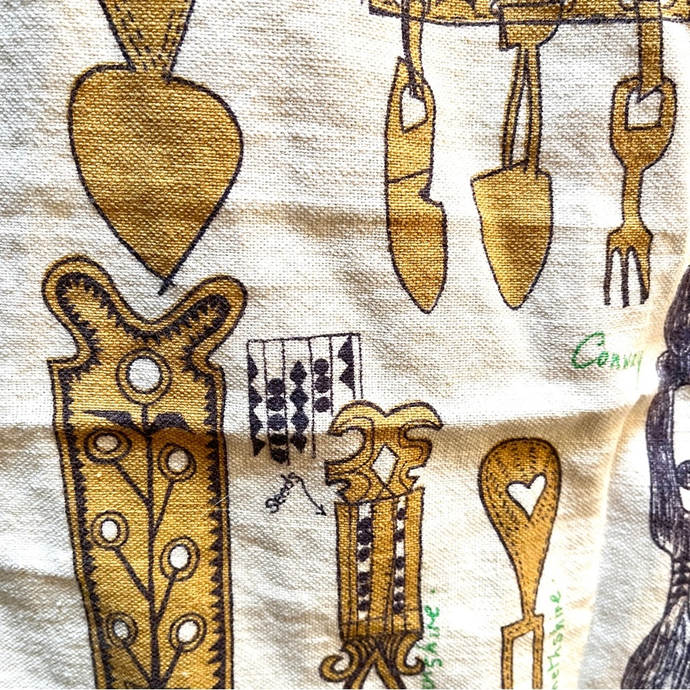 Welsh Spoon Designs.Vintage TeaTowel.27x17. Linen. Age Unknown. Rare. EUC. - Picture 10 of 12